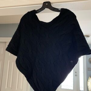 Saks Fifth Avenue Black Cashmere Poncho